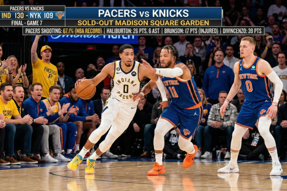 Pacers vs Knicks Match Player Stats