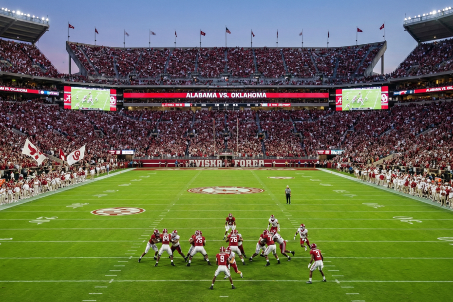 Alabama Crimson Tide Football vs Oklahoma Sooners Football Stats