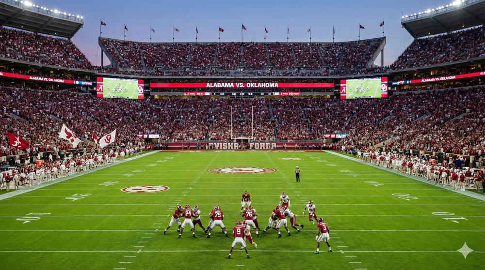 Alabama Crimson Tide Football vs Oklahoma Sooners Football Stats
