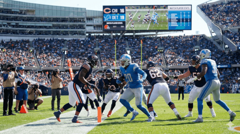 chicago bears vs detroit lions match player stats