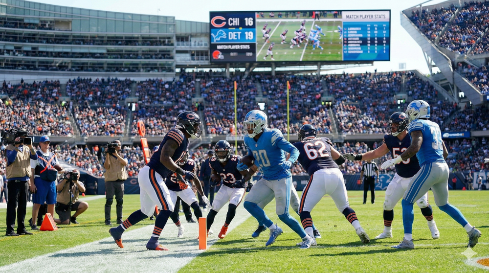 chicago bears vs detroit lions match player stats