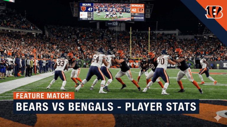 Chicago Bears vs Bengals Match Player Stats