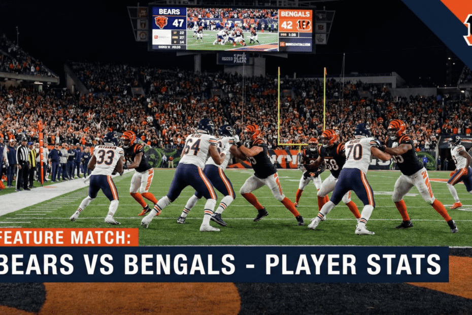 Chicago Bears vs Bengals Match Player Stats