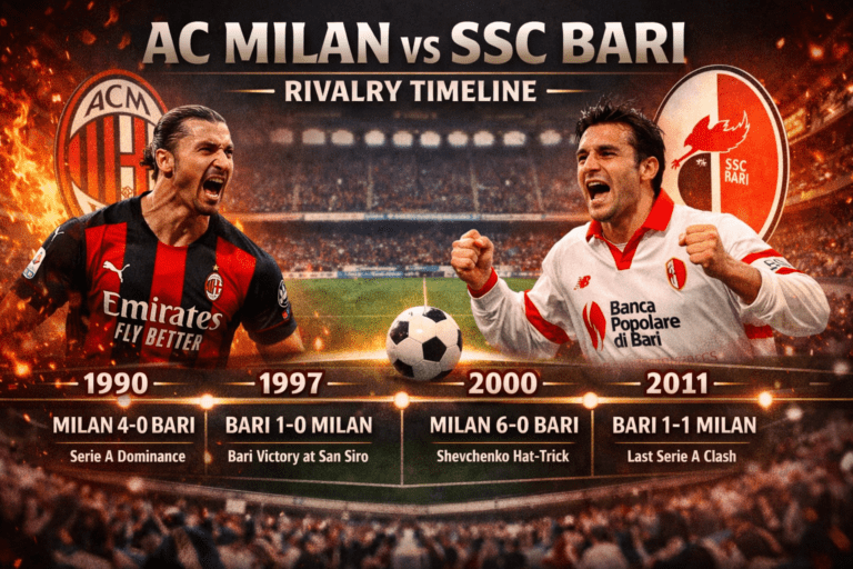 AC Milan vs SSC Bari Timeline