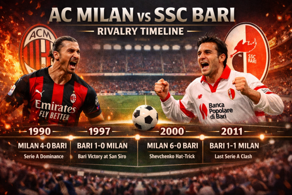 AC Milan vs SSC Bari Timeline
