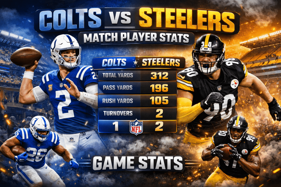 Colts vs Pittsburgh Steelers Match Player Stats