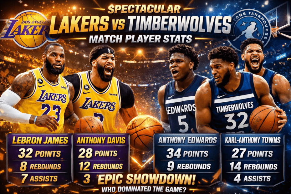 Spectacular Lakers vs Timberwolves Match Player Stats