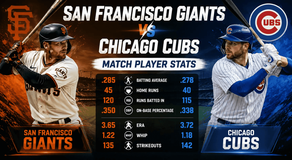 Giants vs Cubs Player Stats