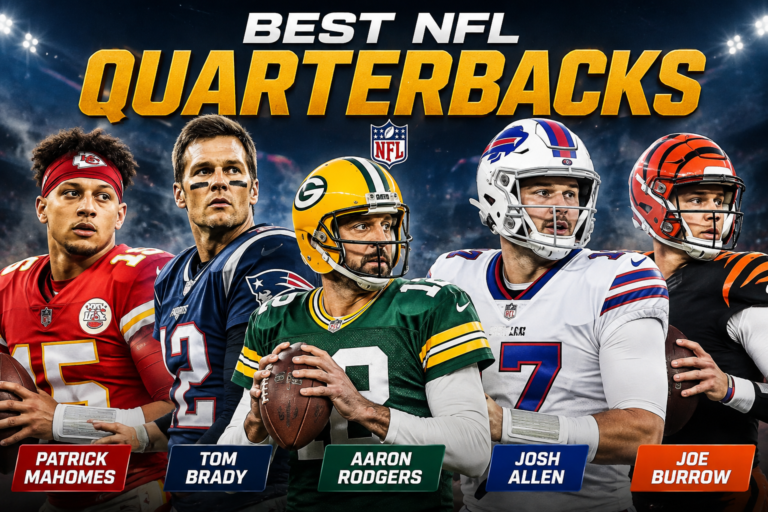 Best NFL quarterbacks including Patrick Mahomes, Tom Brady, Aaron Rodgers, Josh Allen and Joe Burrow