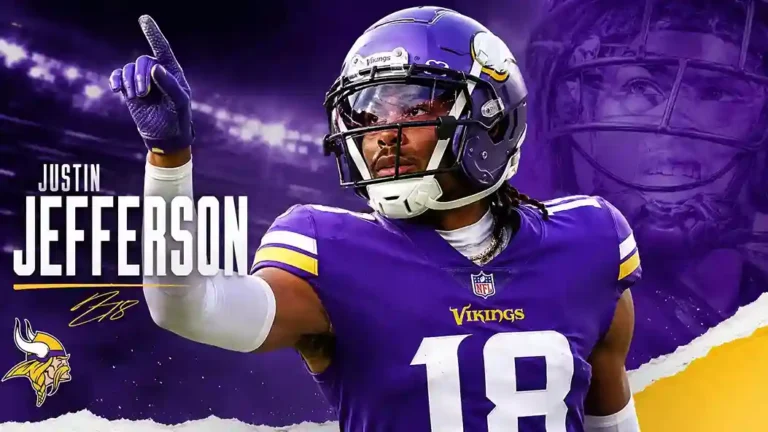 Justin Jefferson in Minnesota Vikings uniform