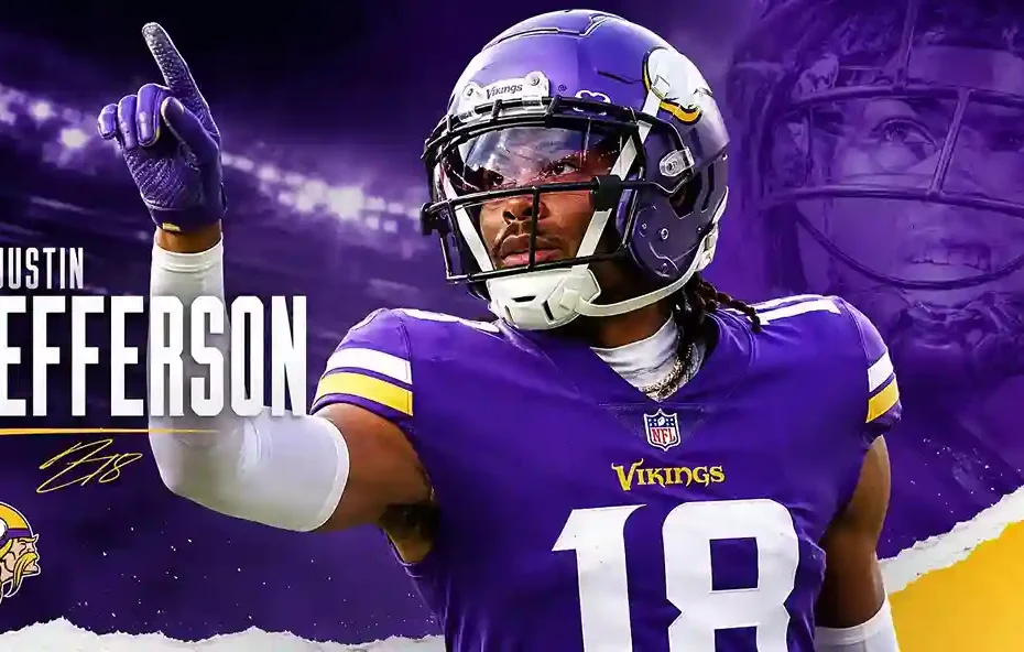 Justin Jefferson in Minnesota Vikings uniform