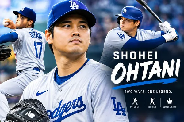 Shohei Ohtani playing baseball as a pitcher and hitter