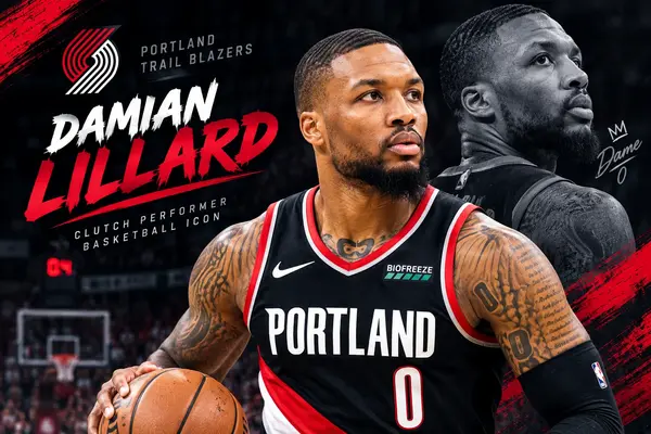 Damian Lillard holding a basketball during a game