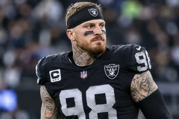 Maxx Crosby in a Las Vegas Raiders football uniform