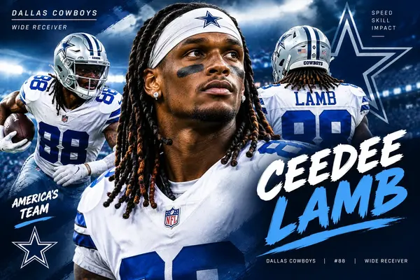 CeeDee Lamb playing wide receiver for the Dallas Cowboys