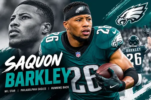 Saquon Barkley in a Philadelphia Eagles uniform